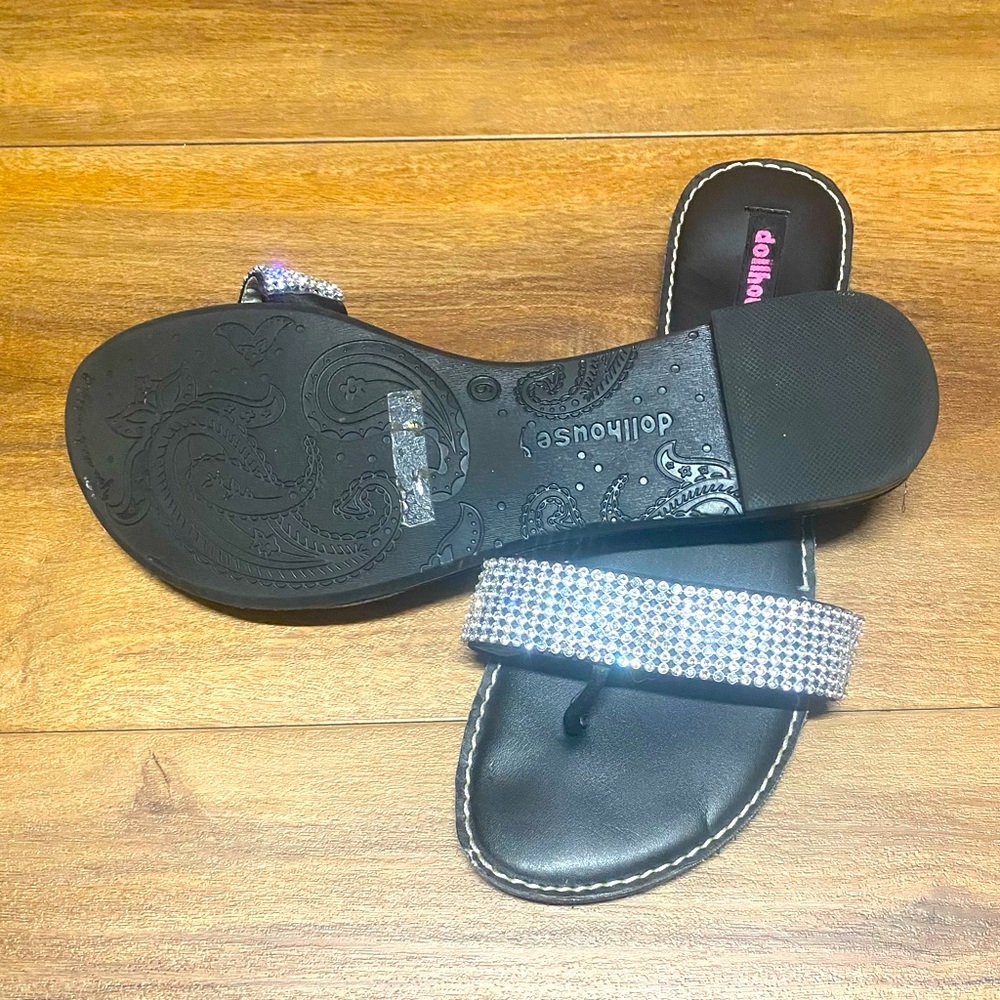 Women’s Dollhouse Rhinestone Sandals Black - Picture 4 of 4